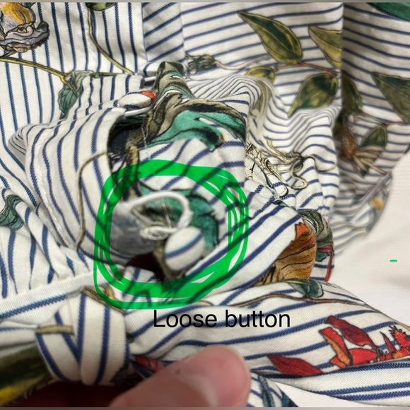 Zara Basic Floral Top Women’s Size Large - Picture 6 of 11